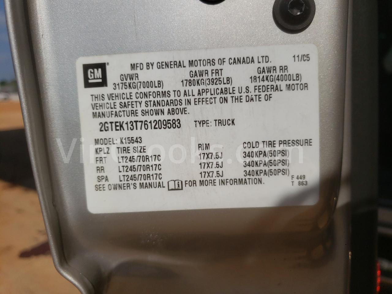 2GTEK13T761209583