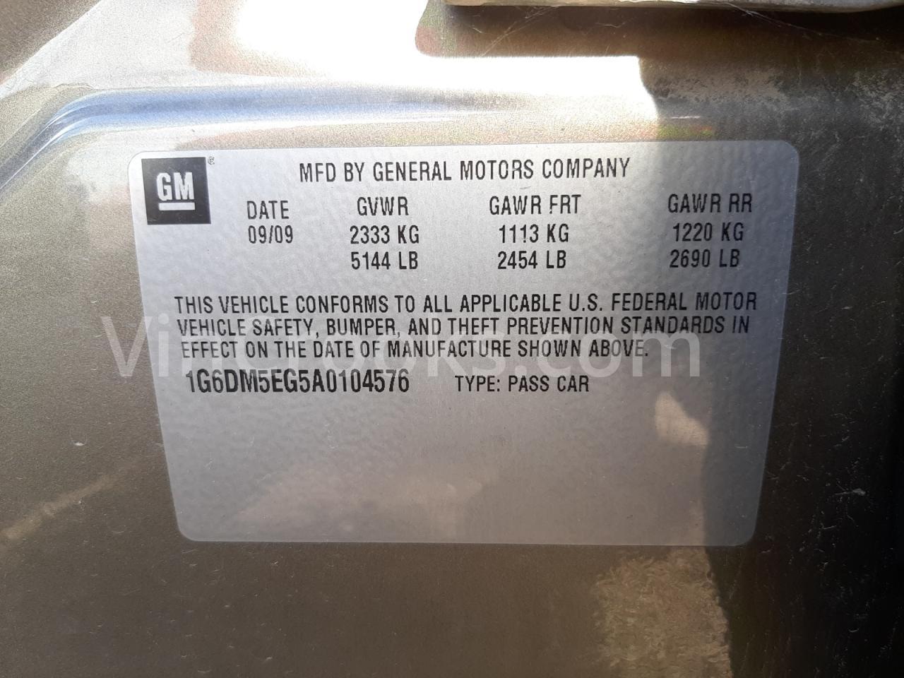 1G6DM5EG5A0104576