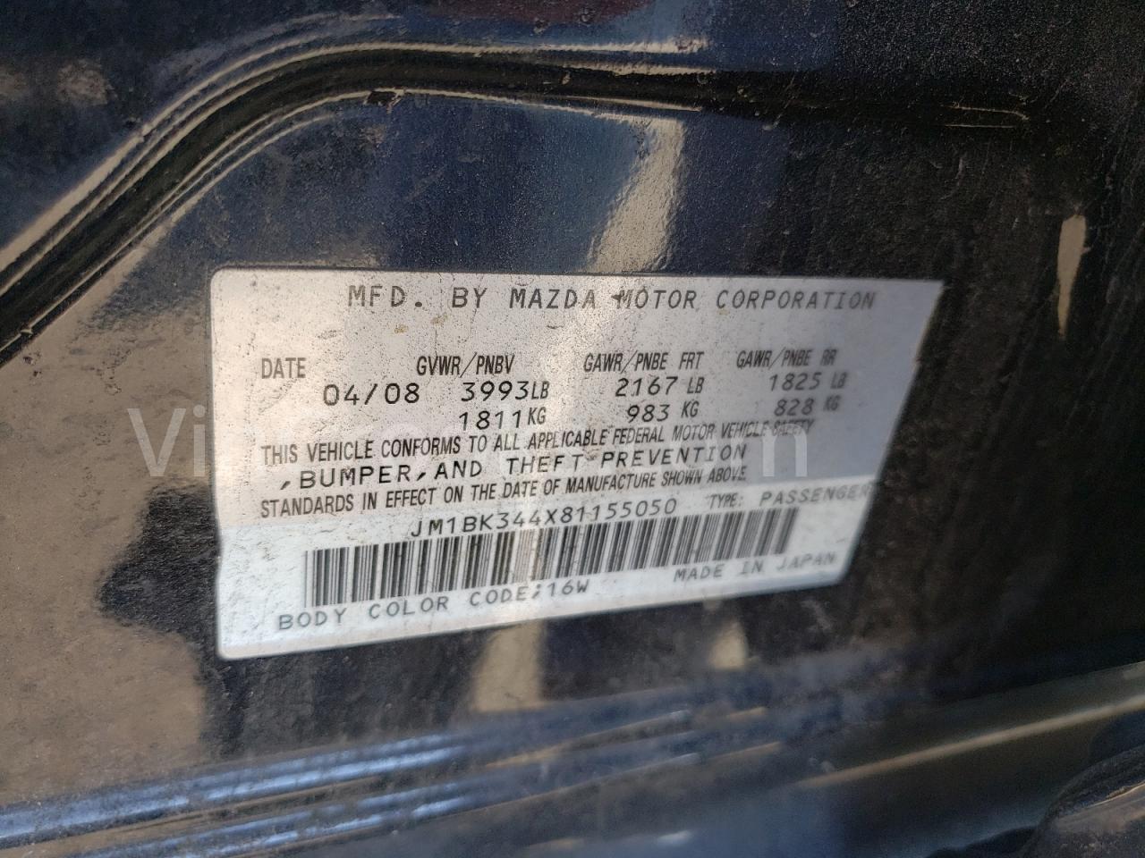 JM1BK344X81155050