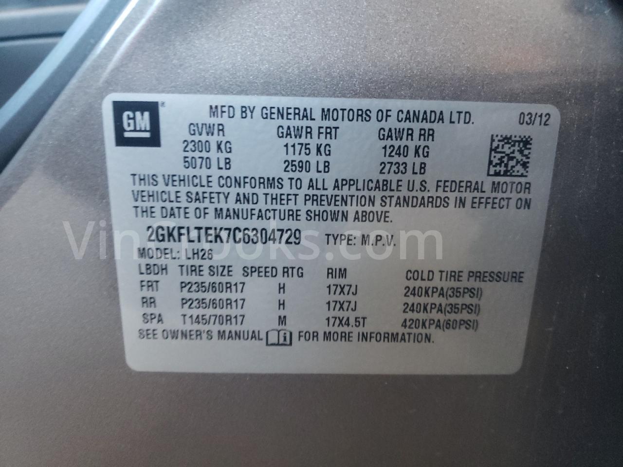 2GKFLTEK7C6304729