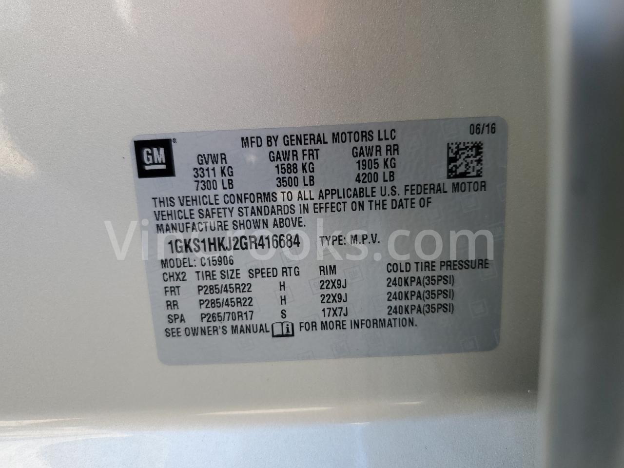 1GKS1HKJ2GR416684