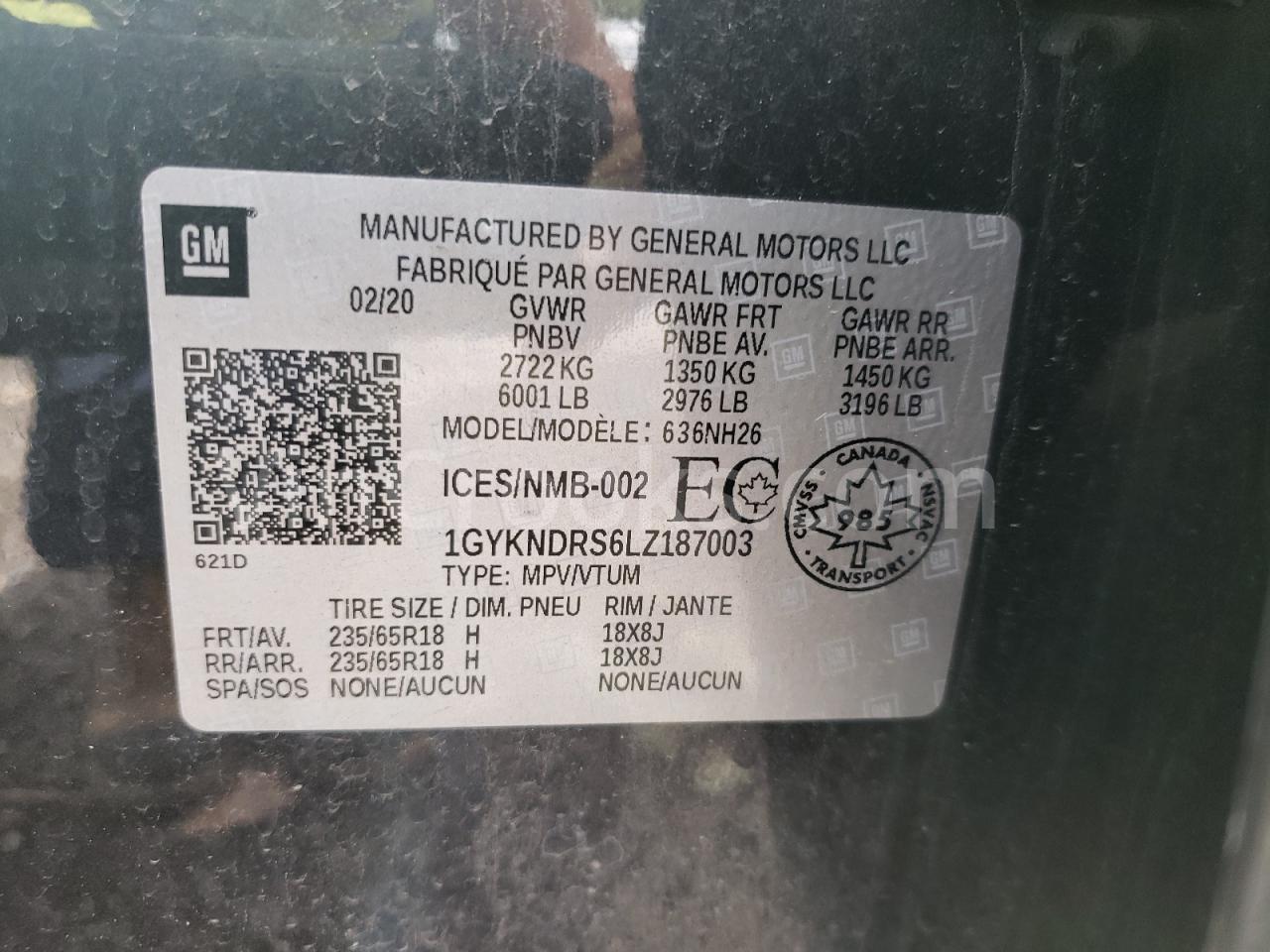 1GYKNDRS6LZ187003