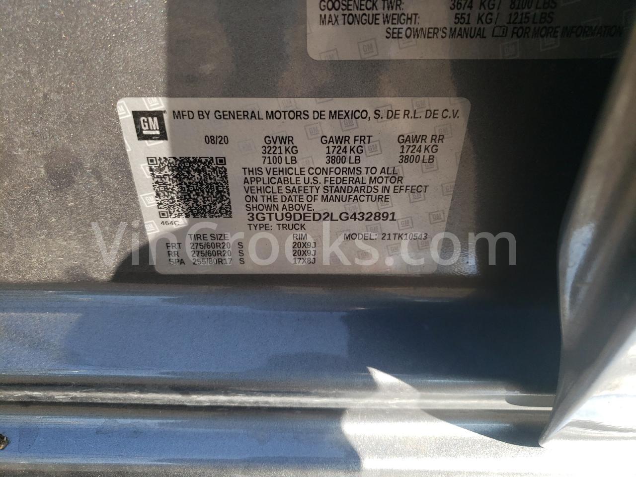 3GTU9DED2LG432891