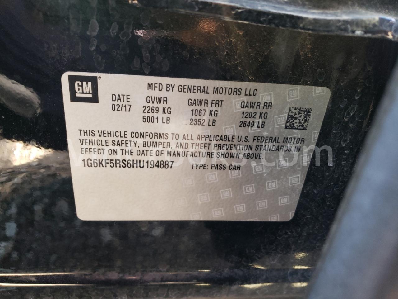 1G6KF5RS6HU194887