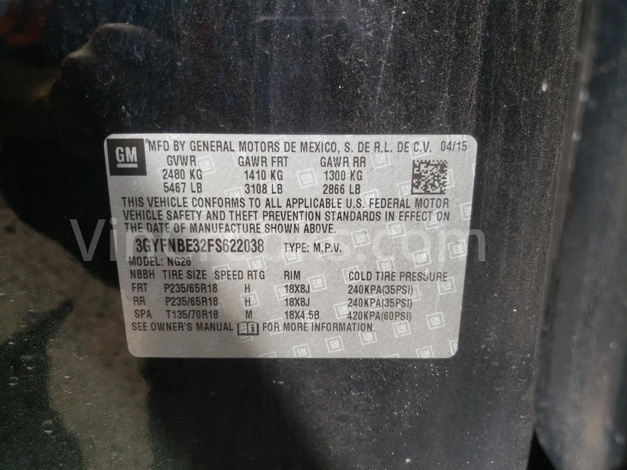 3GYFNBE32FS622038