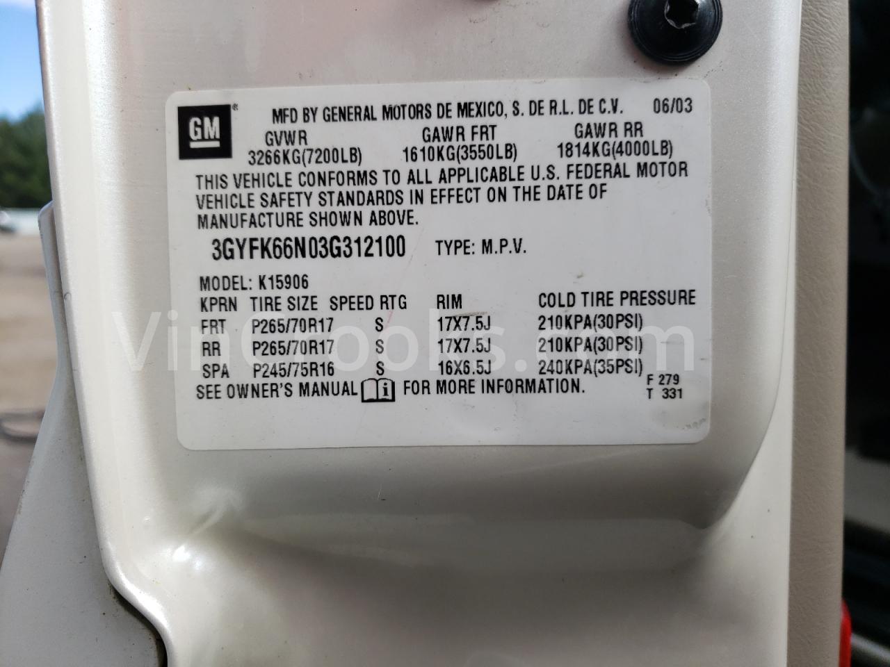 3GYFK66N03G312100