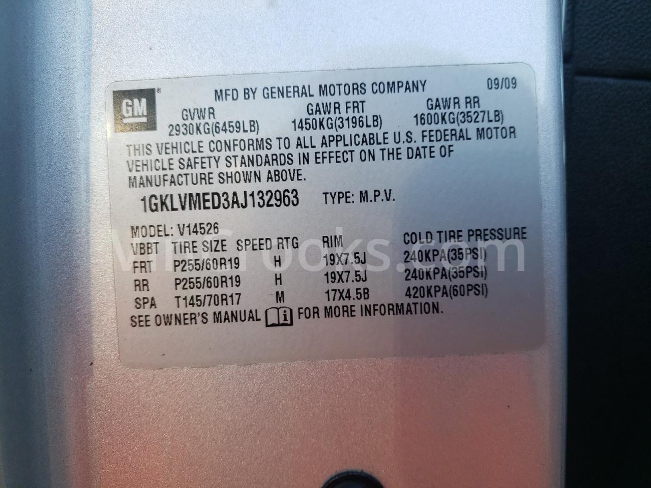1GKLVMED3AJ132963