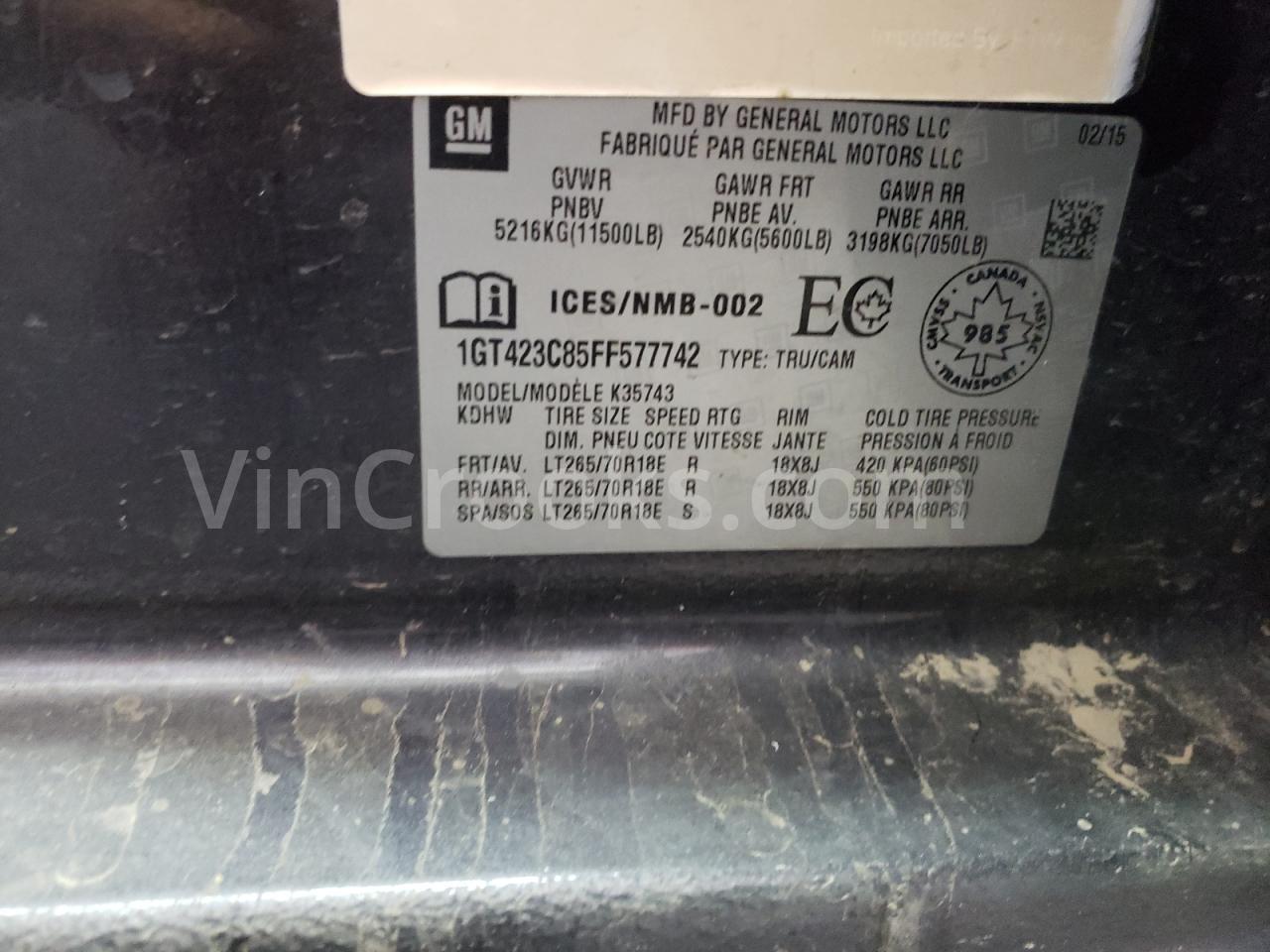 1GT423C85FF577742