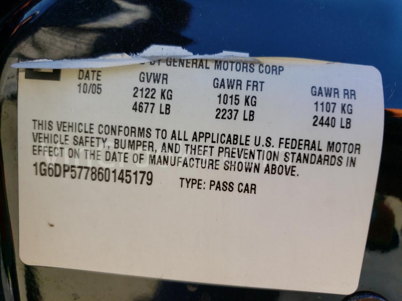 1G6DP577860145179