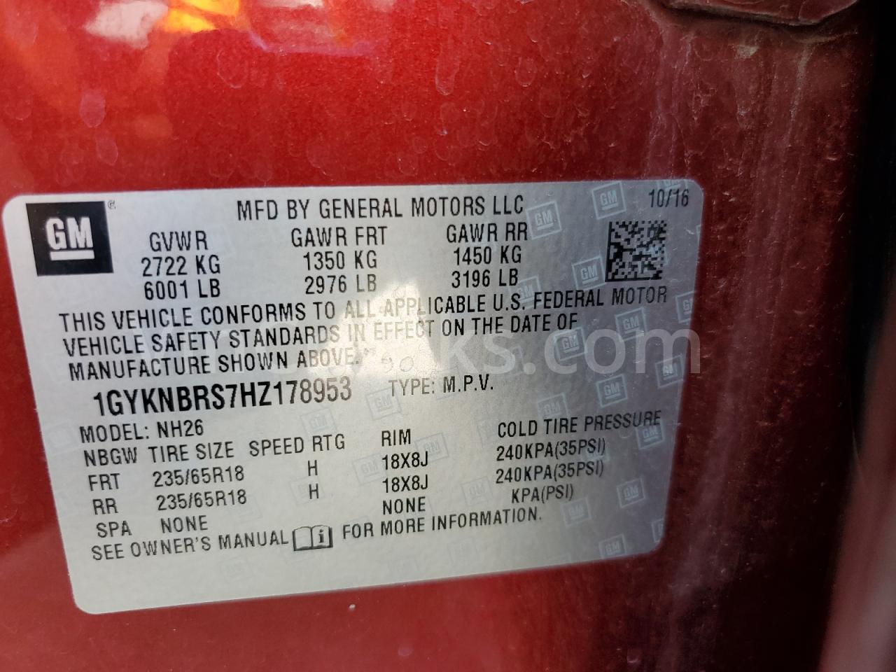 1GYKNBRS7HZ178953