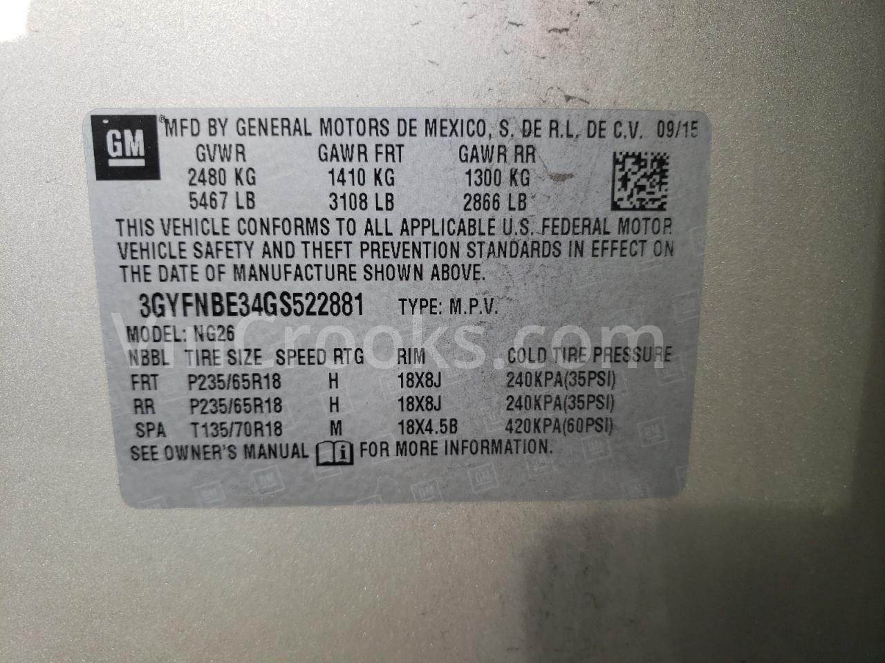 3GYFNBE34GS522881