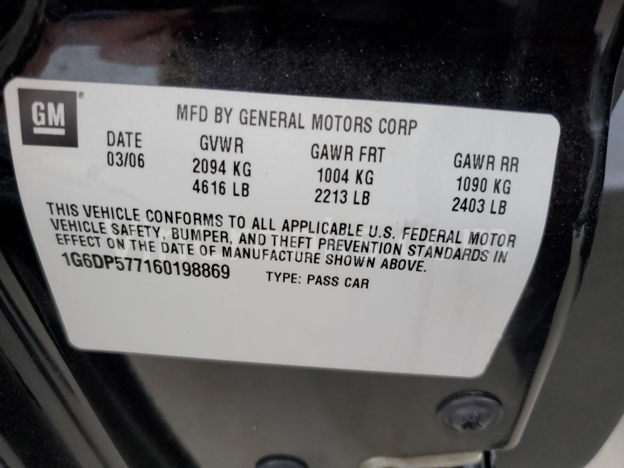 1G6DP577160198869