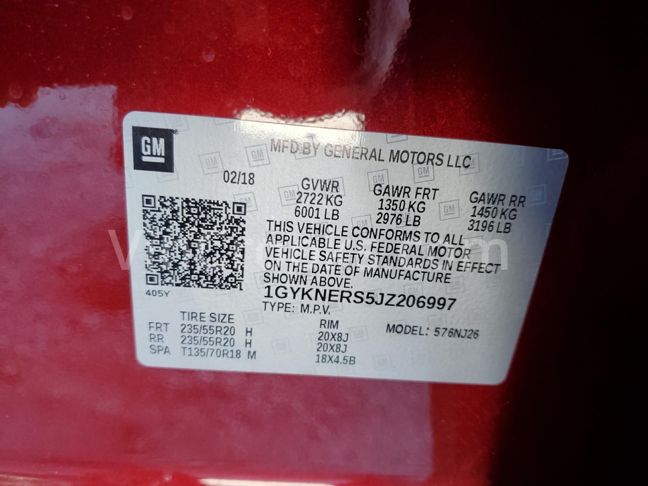 1GYKNERS5JZ206997