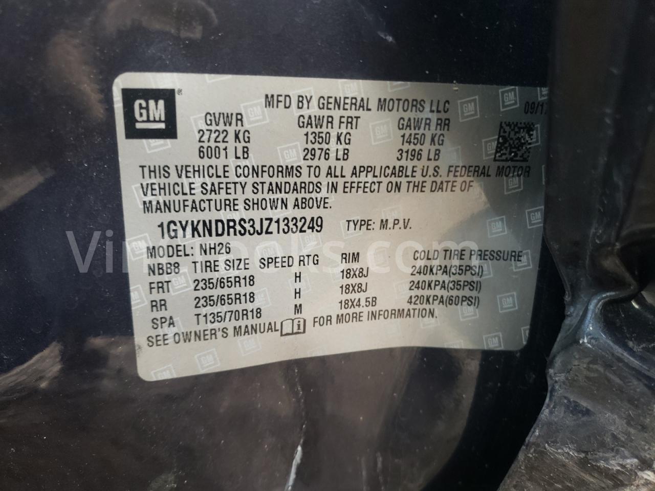 1GYKNDRS3JZ133249