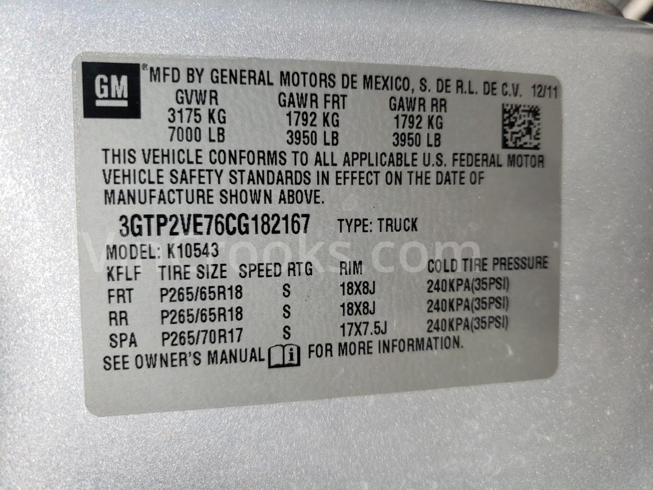 3GTP2VE76CG182167