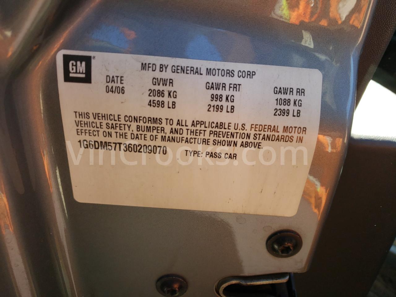 1G6DM57T360209070