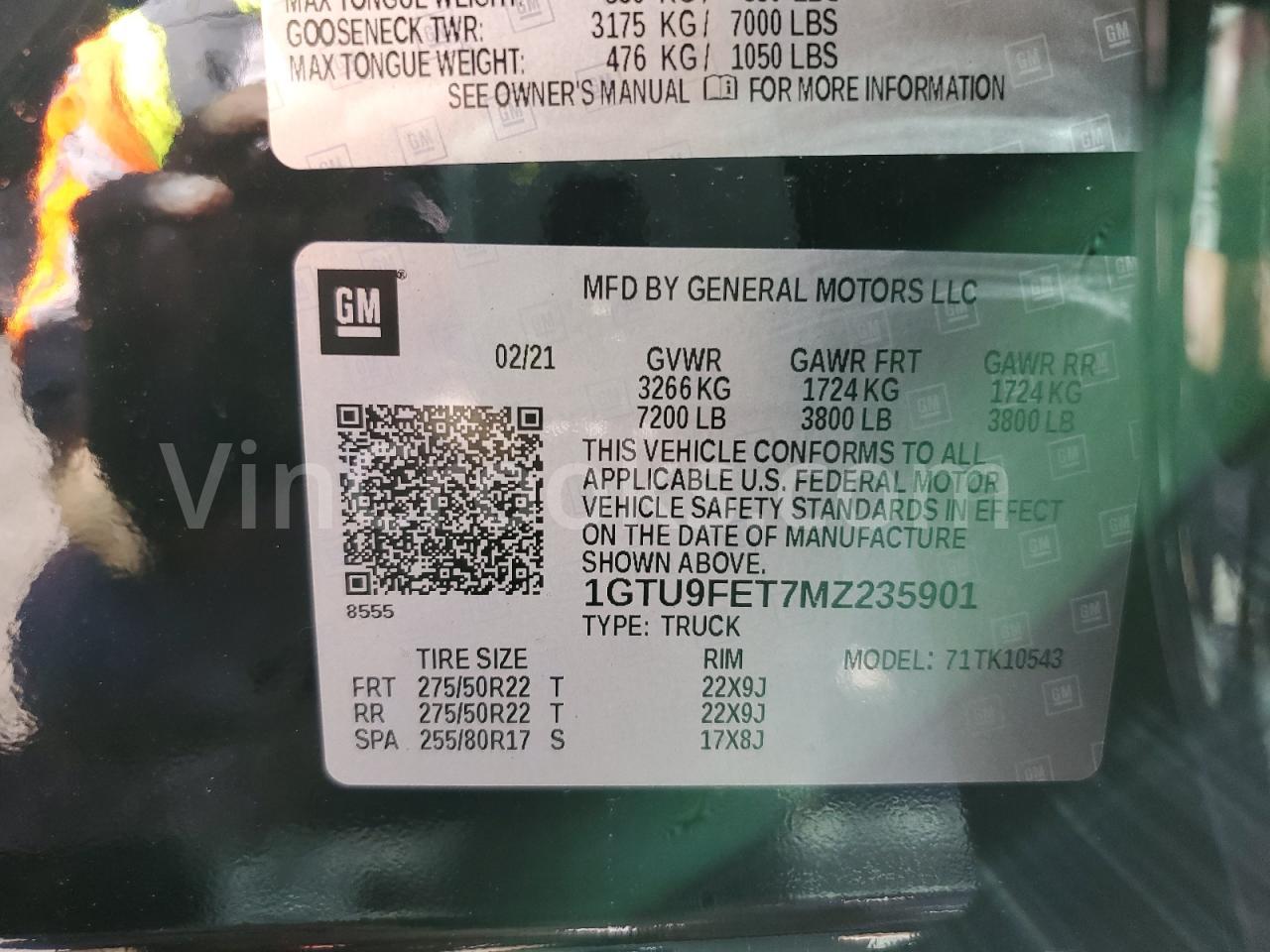 1GTU9FET7MZ235901
