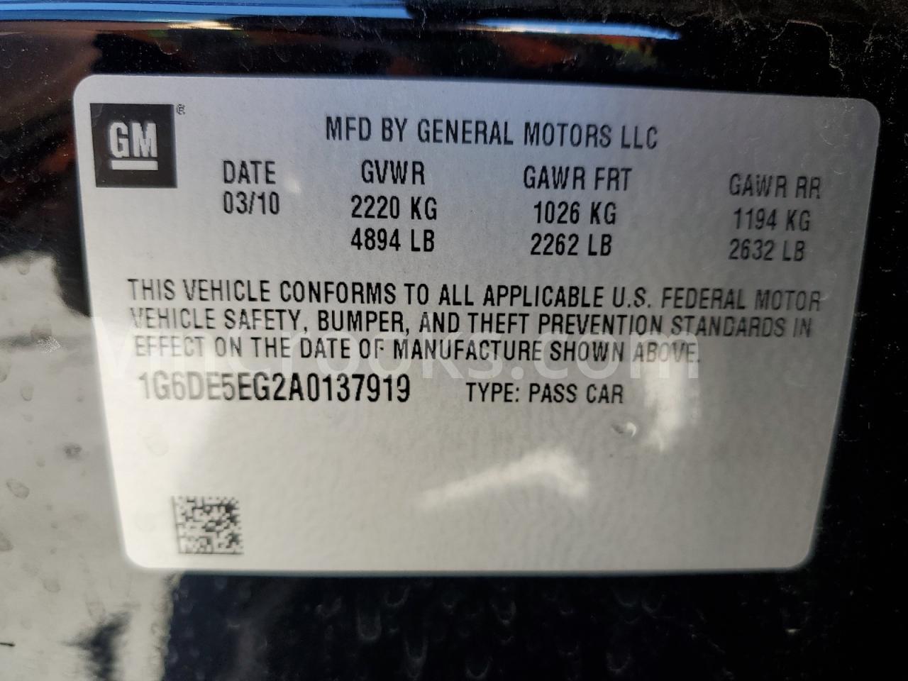 1G6DE5EG2A0137919