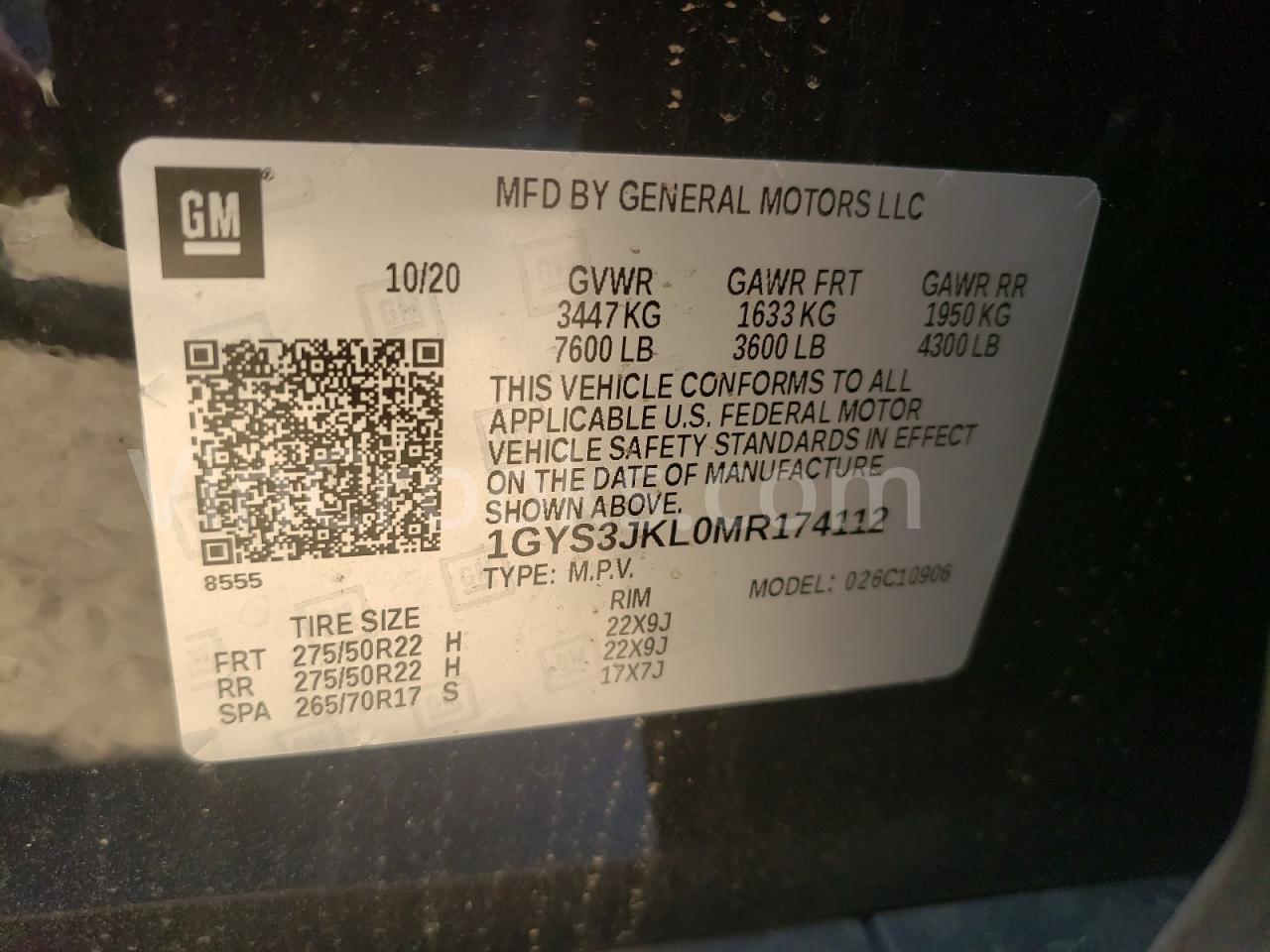 1GYS3JKL0MR174112