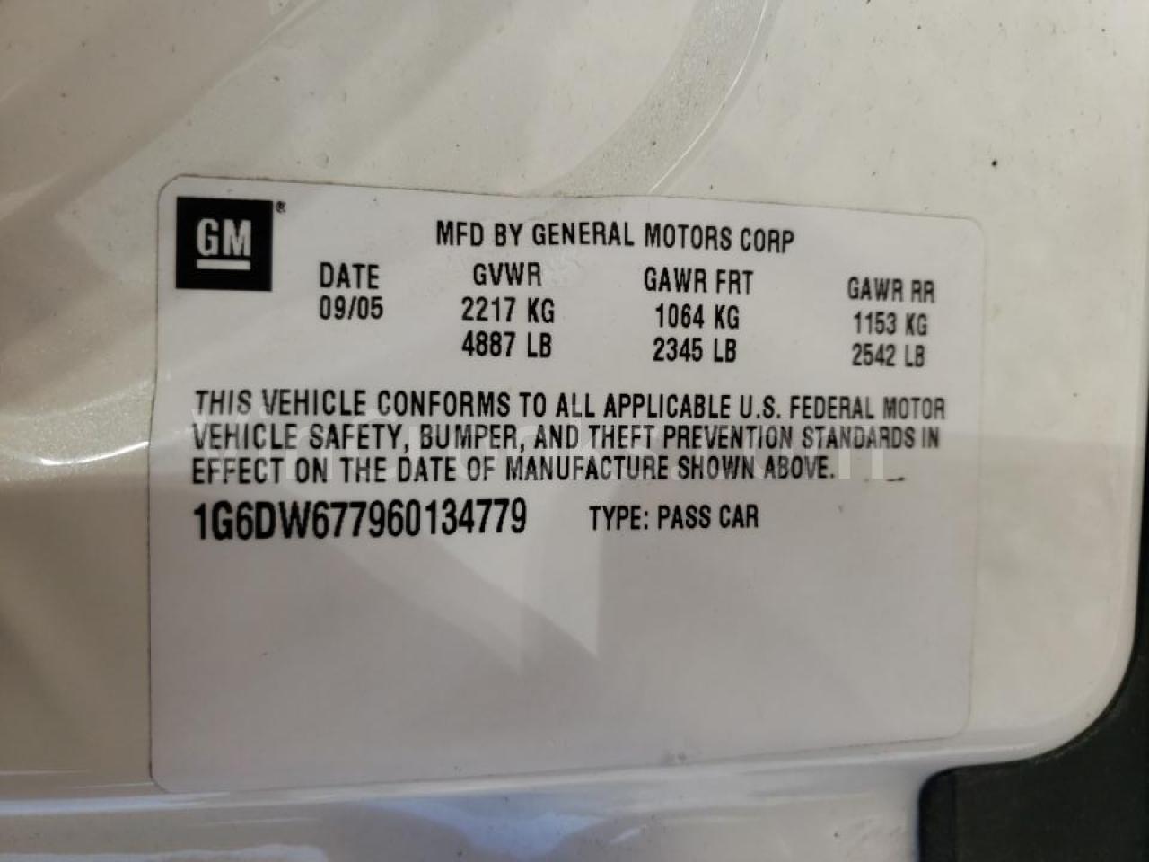 1G6DW677960134779