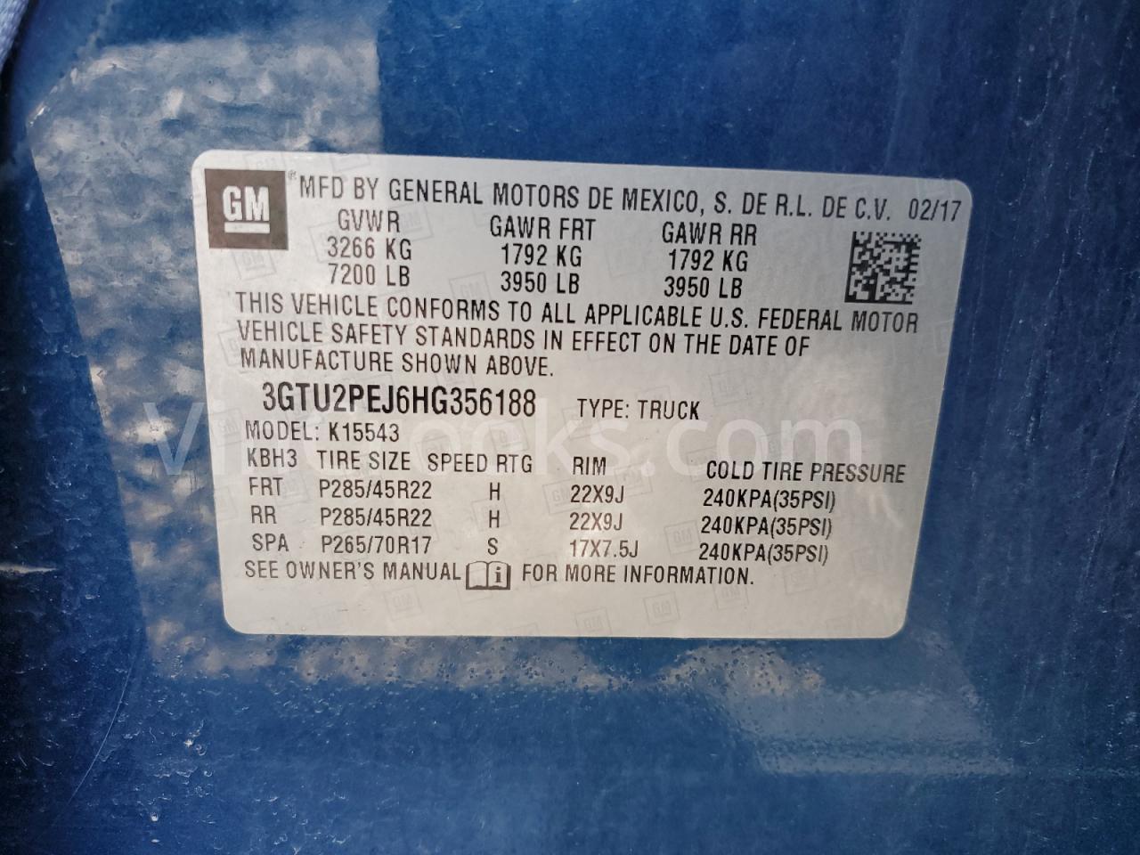 3GTU2PEJ6HG356188