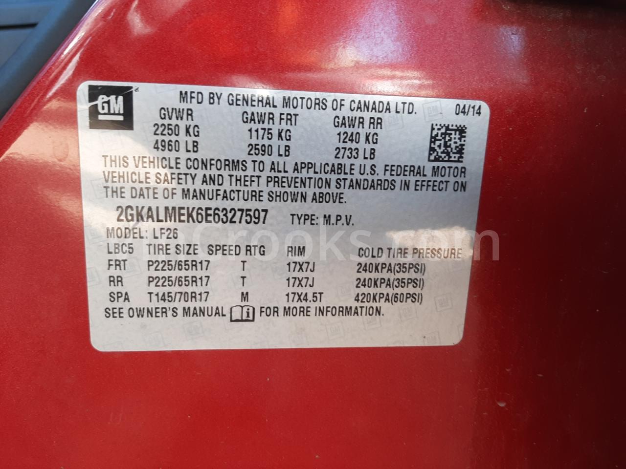2GKALMEK6E6327597