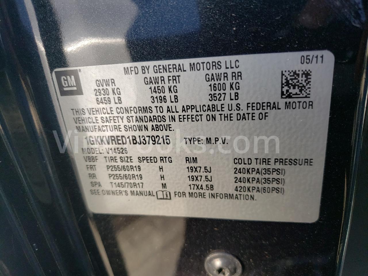 1GKKVRED1BJ379215