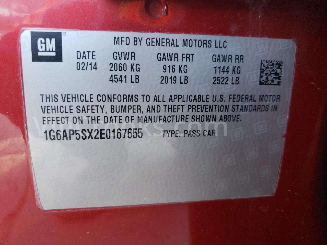 1G6AP5SX2E0167655