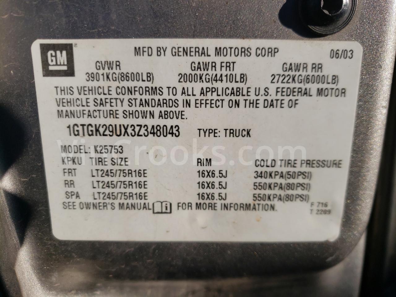 1GTGK29UX3Z348043