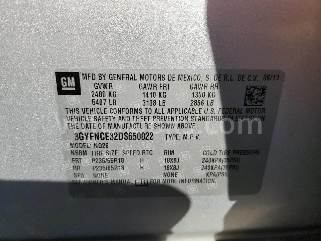 3GYFNCE32DS650022