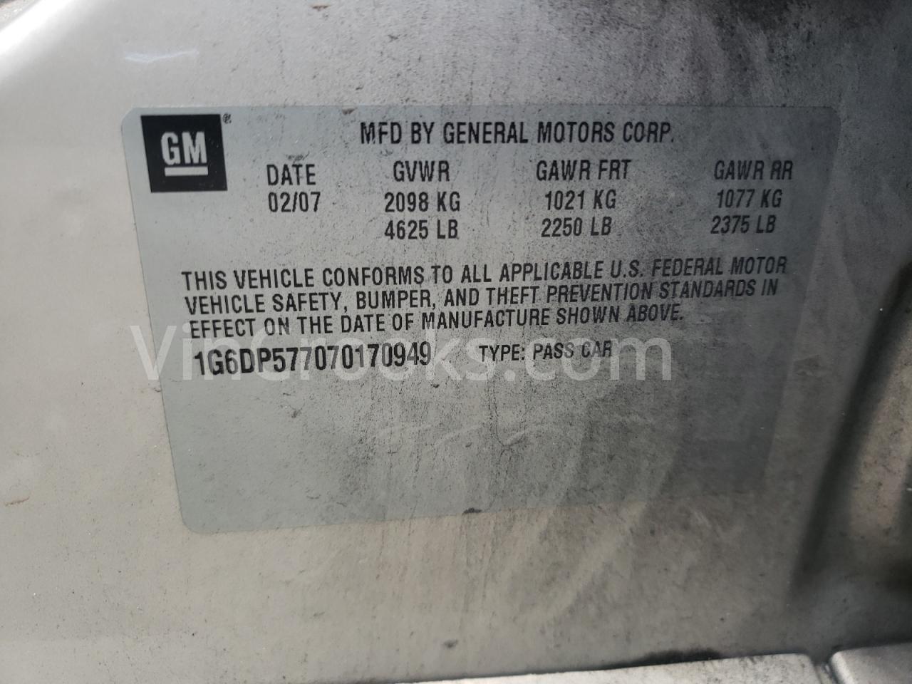 1G6DP577070170949