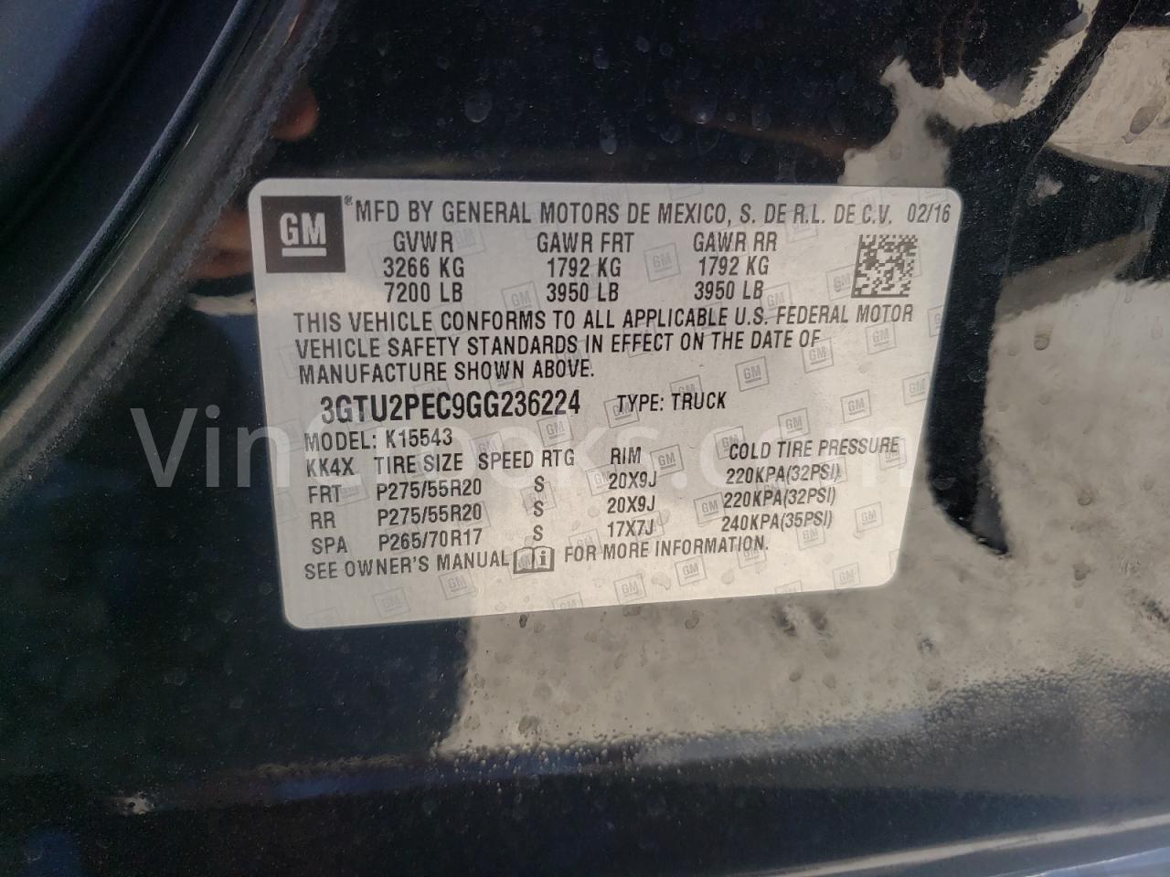 3GTU2PEC9GG236224