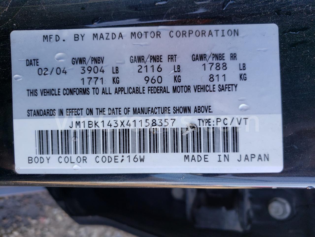 JM1BK143X41158357