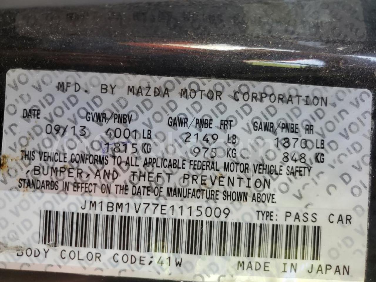 JM1BM1V77E1115009