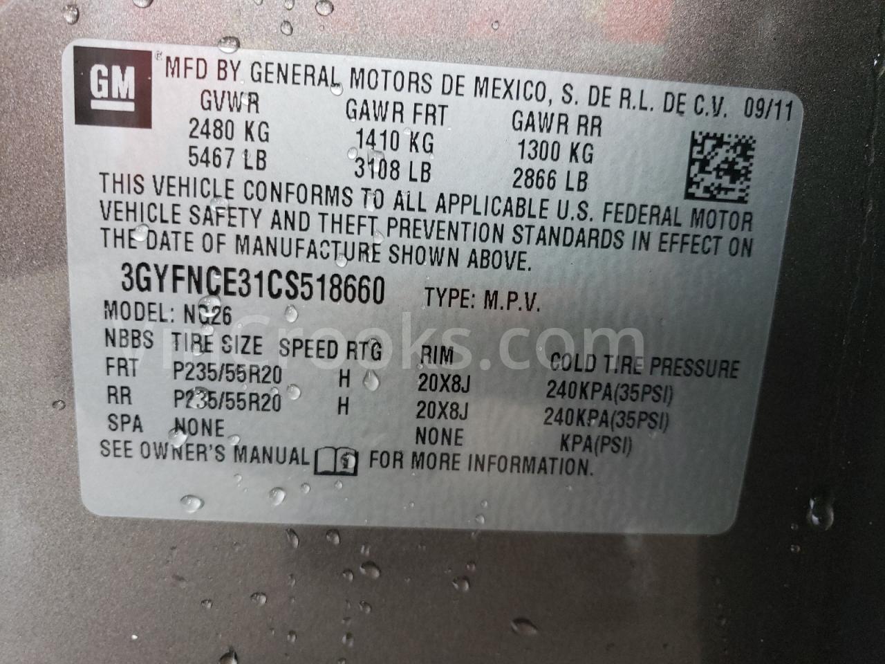 3GYFNCE31CS518660