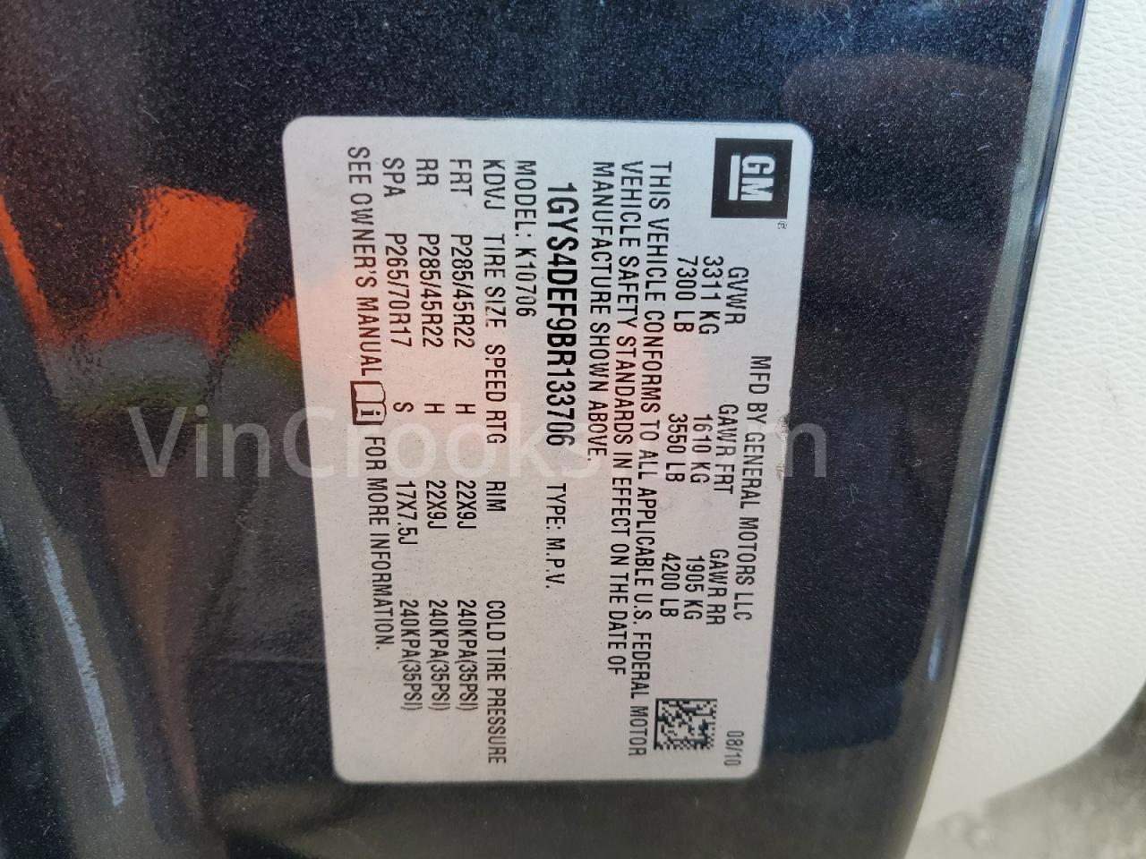 1GYS4DEF9BR133706