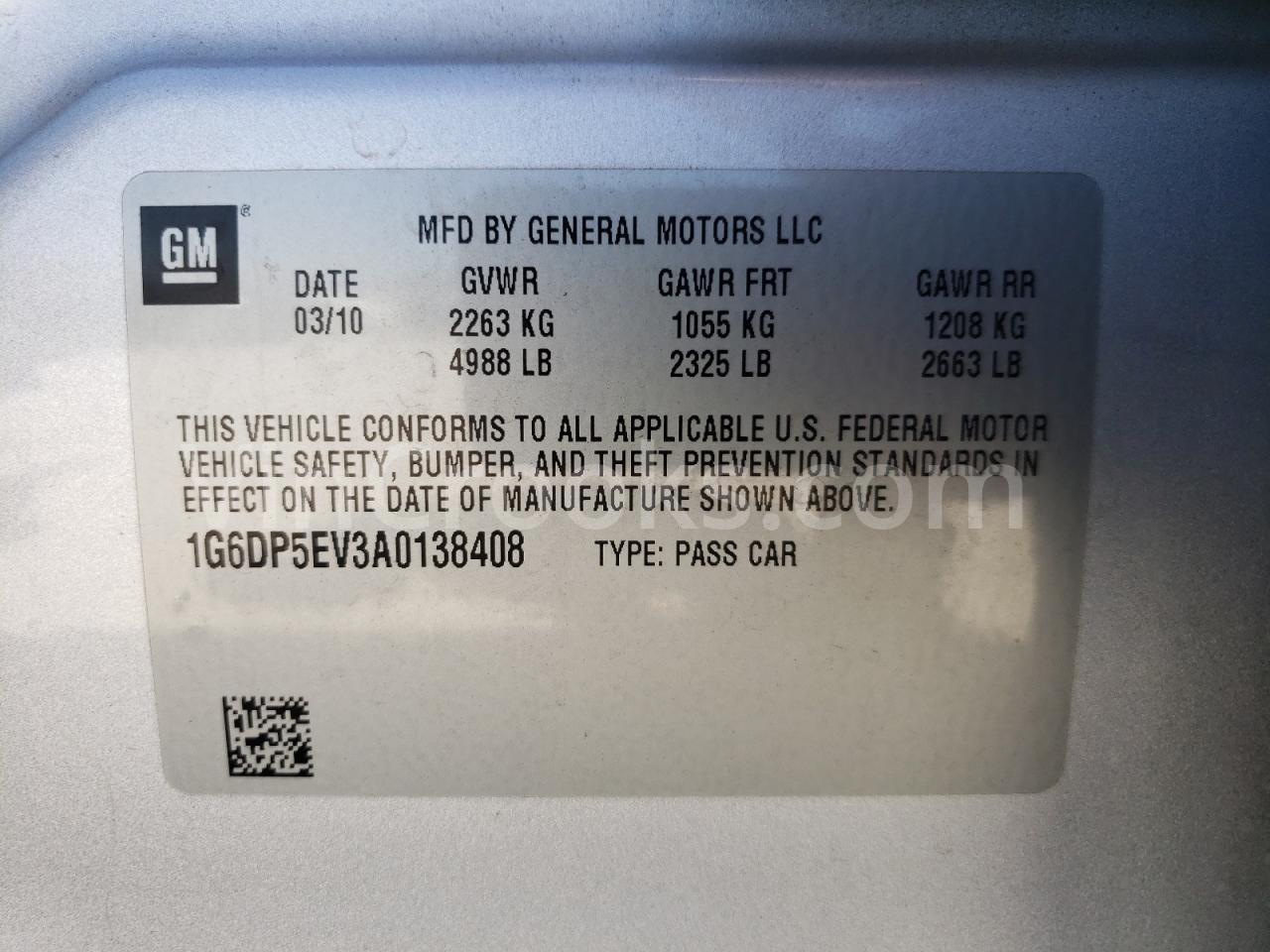 1G6DP5EV3A0138408