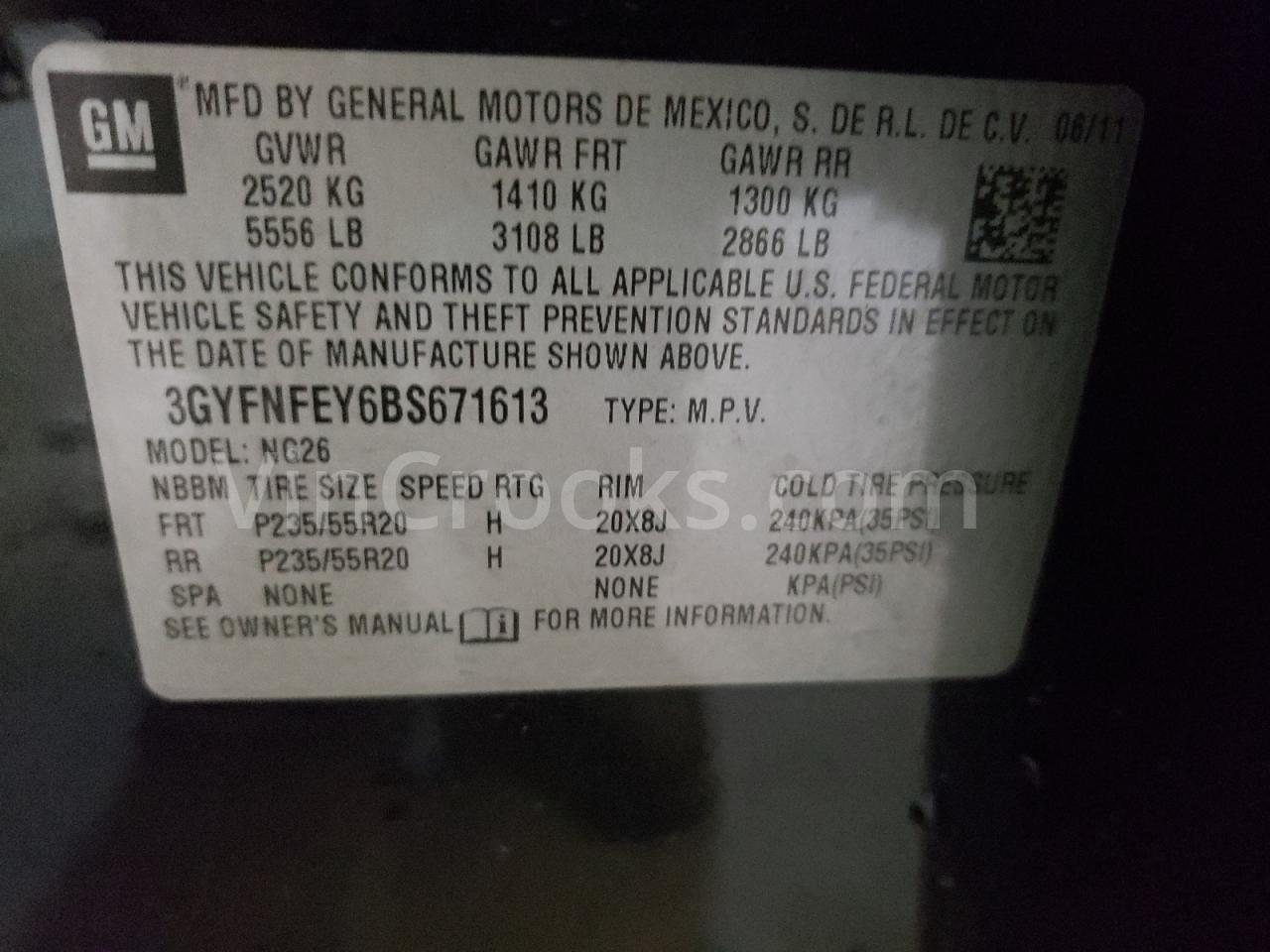 3GYFNFEY6BS671613