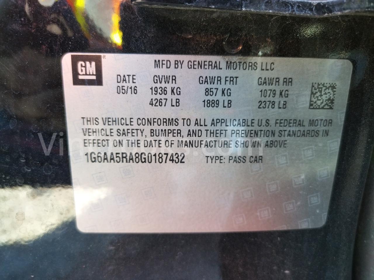 1G6AA5RA8G0187432