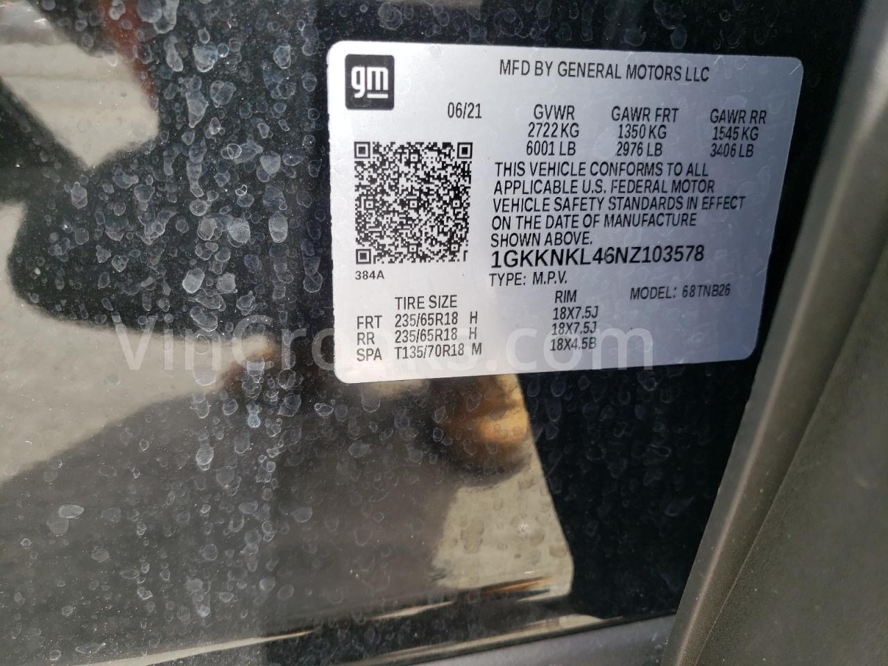 1GKKNKL46NZ103578
