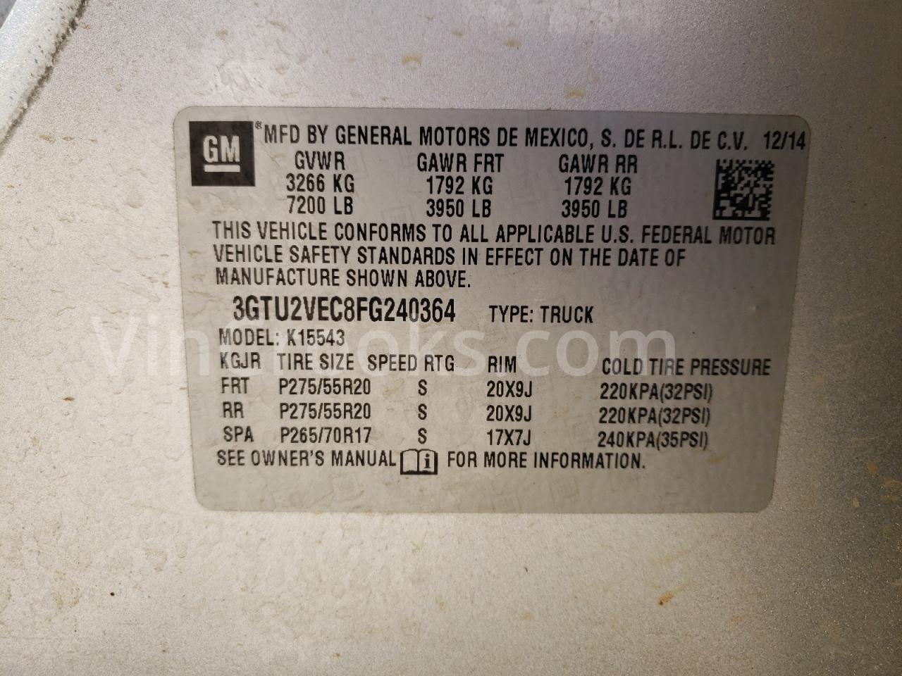 3GTU2VEC8FG240364