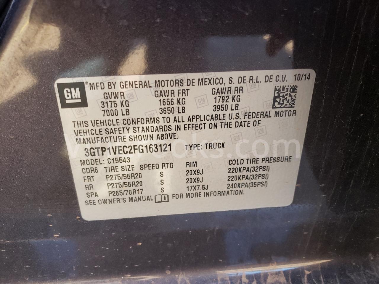 3GTP1VEC2FG163121