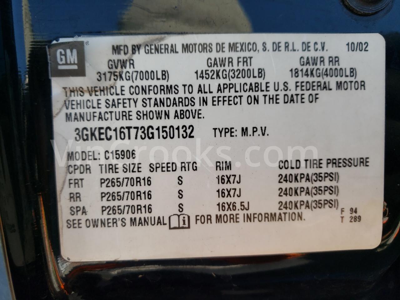 3GKEC16T73G150132