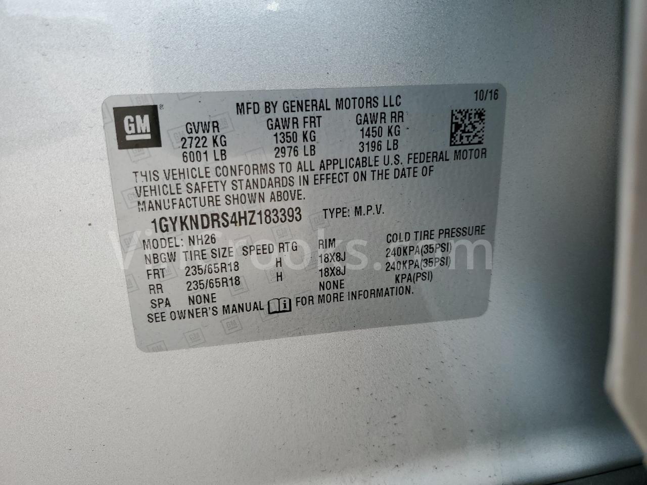 1GYKNDRS4HZ183393