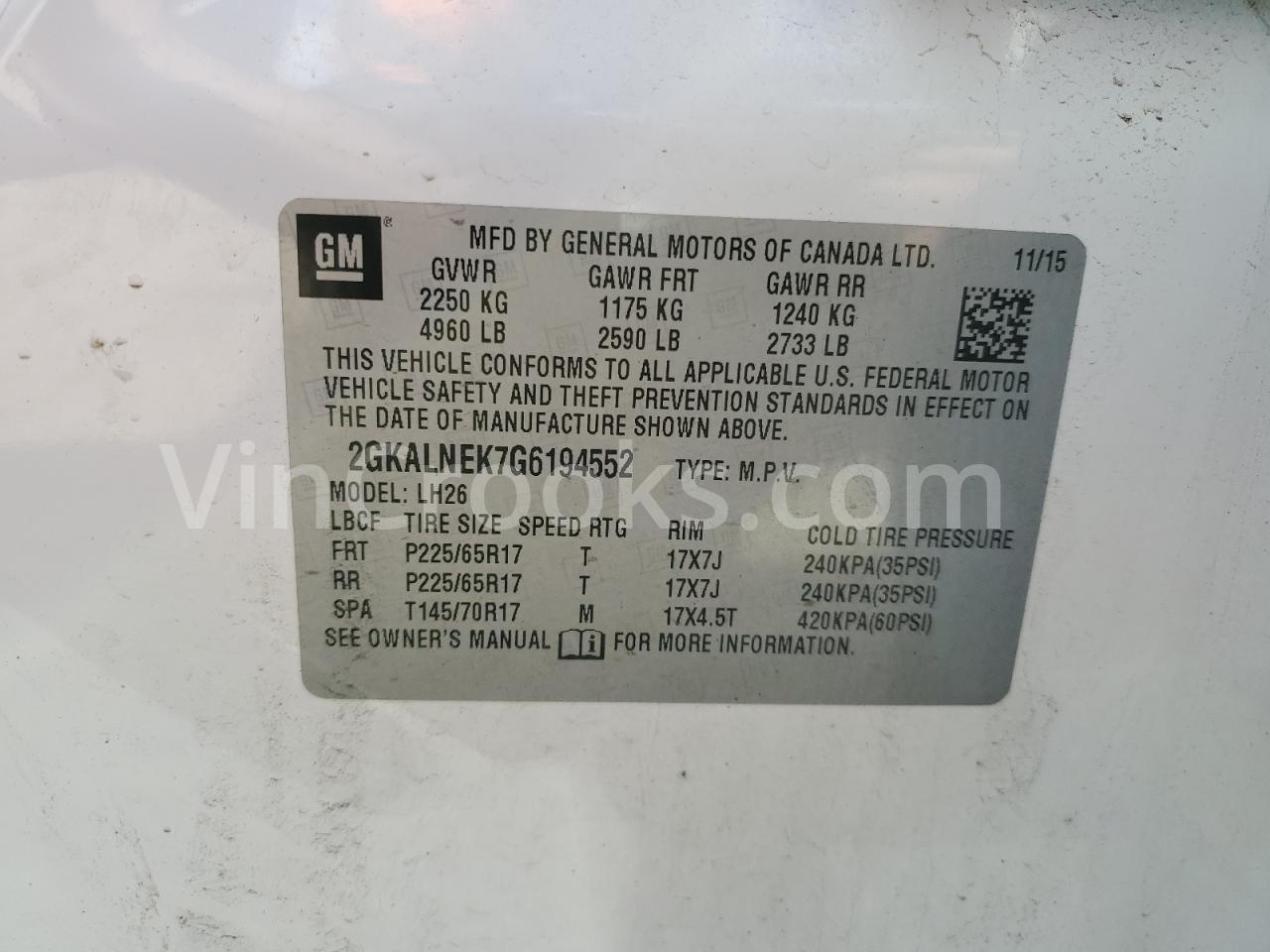 2GKALNEK7G6194552
