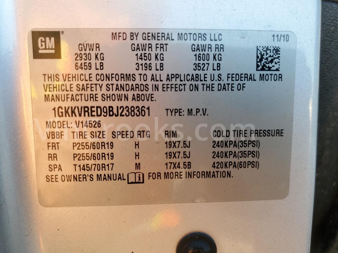 1GKKVRED9BJ238361