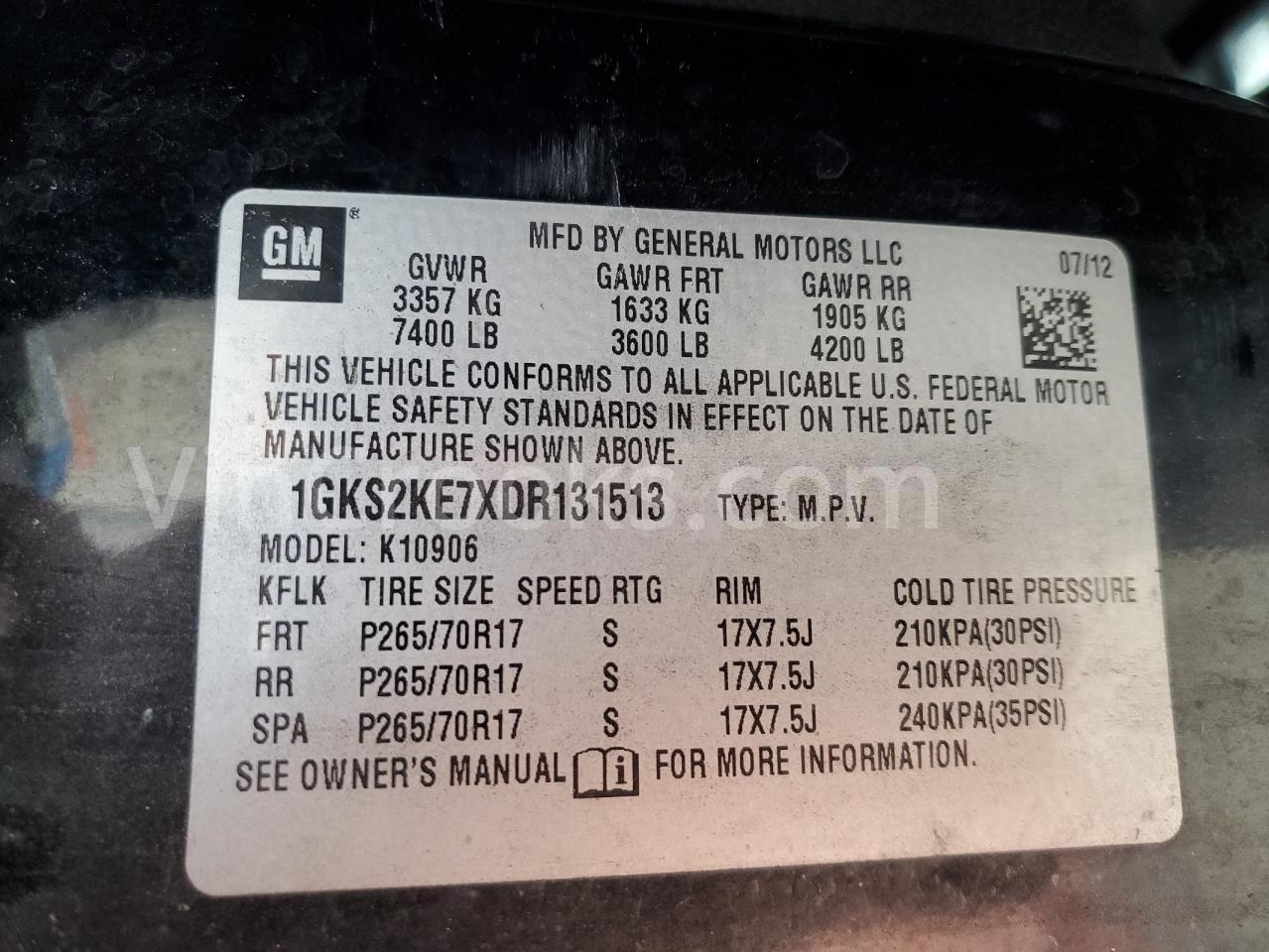 1GKS2KE7XDR131513