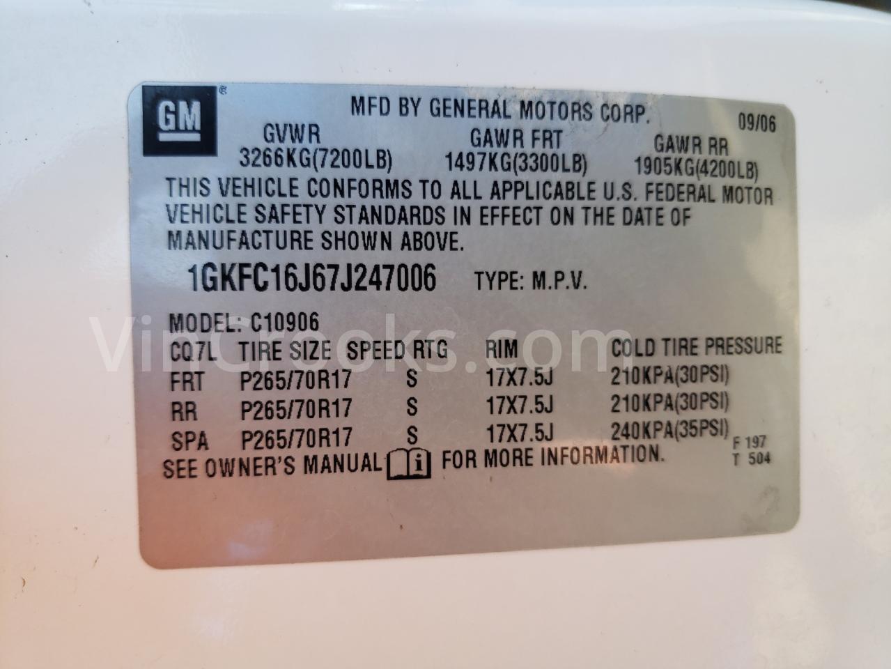 1GKFC16J67J247006
