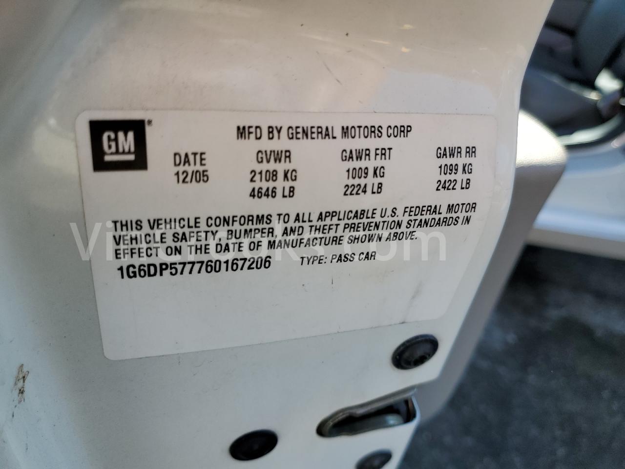 1G6DP577760167206