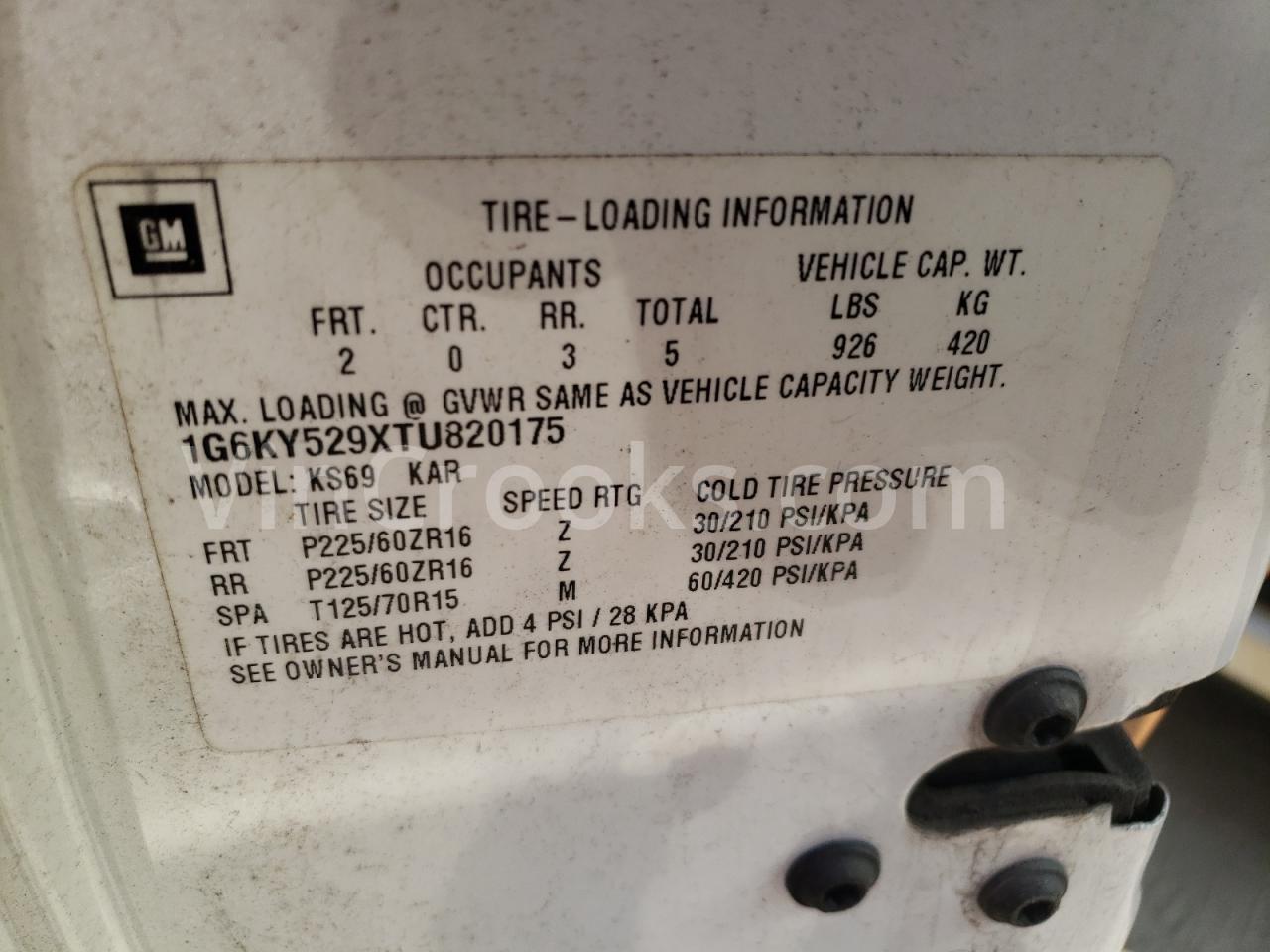 1G6KY529XTU820175